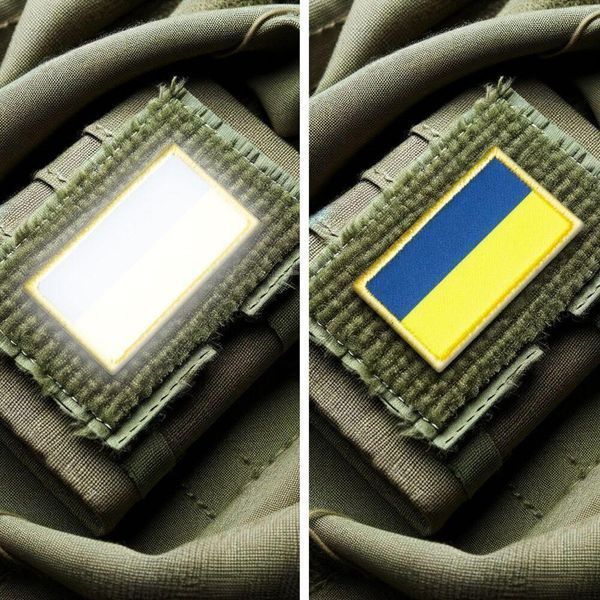Шеврон нашивка с липучкой, который отражает свет Флаг Украины 800030012 фото