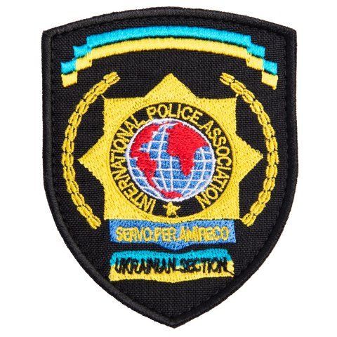 Шеврон на липучці International Police Association 7х9 см 800029586 фото