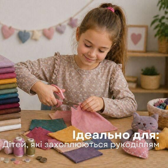 Набор лоскутов для рукоделия 42 шт 34х34 см трикотаж хлопок, 1 кг разные цвета, набор ткани для пэчворка 8-36478 фото