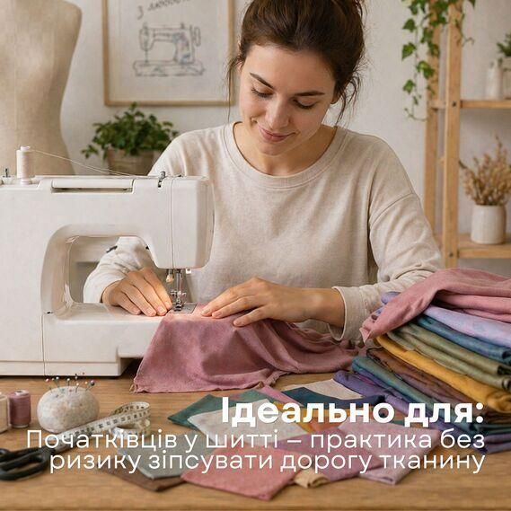 Набор лоскутов для рукоделия 42 шт 34х34 см трикотаж хлопок, 1 кг разные цвета, набор ткани для пэчворка 8-36478 фото