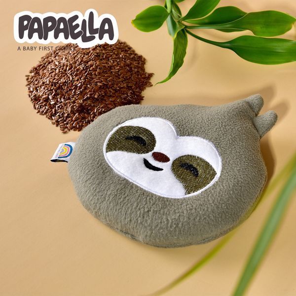 Подушка-грелка Обнимашка с семенами льна ТM PAPAELLA 18х18 см лінивець 8-33270*001 фото