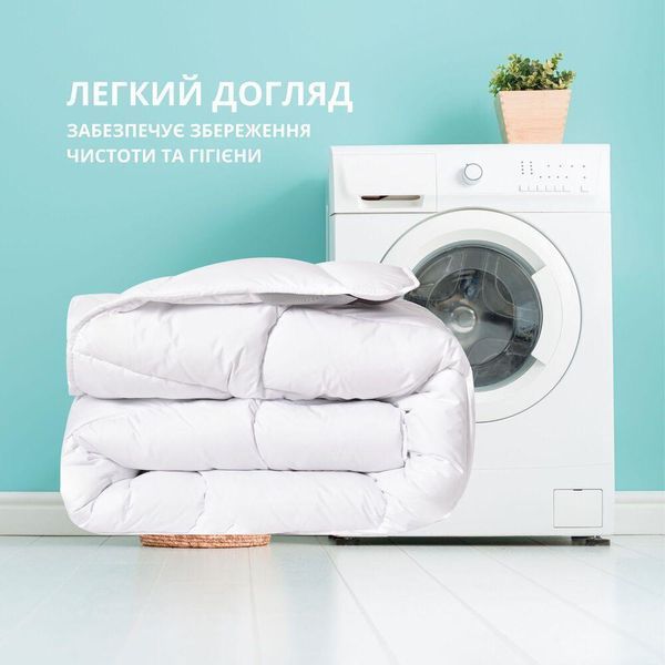 Ковдра полуторна 155х210 штучний пух всесезонна антиалергенна біла 8-35588 фото