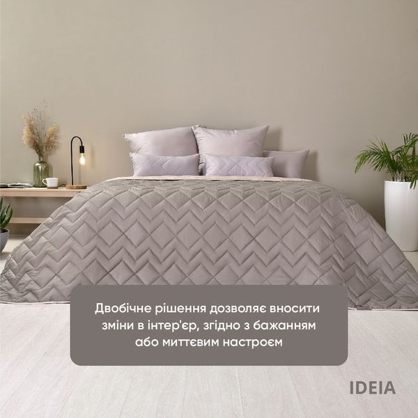Покрывало ЛЮКС 220х240 см серый/бежевый 8-34586*004 фото