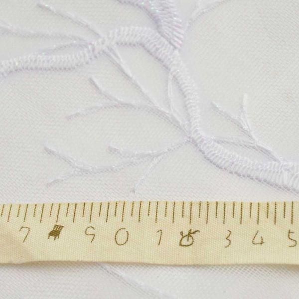 Ткань тюль сетка с вышивкой MARGO IDEIA 300 см, 80 гр/м2 для спальни, гостиной, кухни V-beyaz EB365006*004 фото