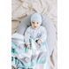 Плед вязаный и шапочка полоса ТM PAPAELLA 70х90 см блакитний 8-29909*001 фото 5