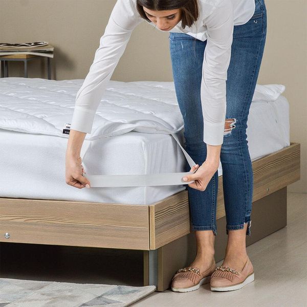 Наматрацник стьобаний Comfort пл 250 з гумками по кутах 120х200 см білий 8-10994*001 фото