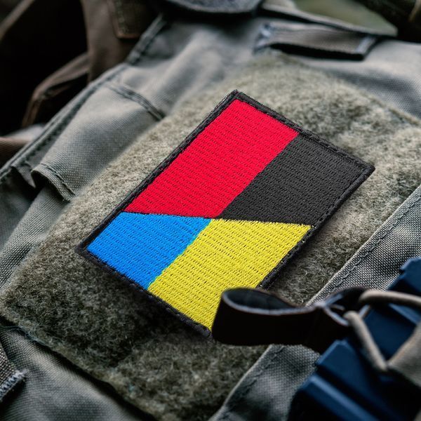 Шеврон 2 шт, нашивка на липучке Флаг Україна, вышитый патч 8х5,5 см 800029437 фото