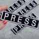 Шеврон нашивка на липучке для журналистов PRESS ПРЕССА, вышитый патч 2,5х11,5 см 800029519 фото 2