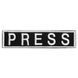 Шеврон нашивка на липучке для журналистов PRESS ПРЕССА, вышитый патч 2,5х11,5 см 800029519 фото 3