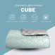 Покривало стьобане двостороннє Стиль Cube TM IDEIA 140х210 см тіфані/св.сірий 8-32403*007 фото