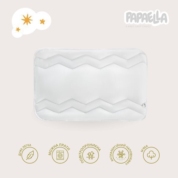 Подушка детская Comfort ТM PAPAELLA 40х60 см зигзаг/білий 8-29615*003 фото