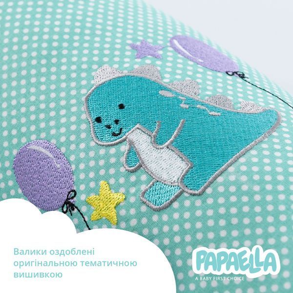 Бортик-валик защитный мультифункциональный ТM PAPAELLA 60х15 см, 120х15 см зірка/горошок зелений 8-34533*003 фото