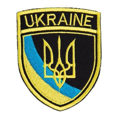 Шеврон на липучці Тризуб UKRAINE 6,5х8 см 800029537 фото