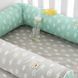 Бортик-валик защитный мультифункциональный ТM PAPAELLA 60х15 см, 120х15 см корона м'ята/корона беж 8-34533*004 фото 1
