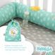 Бортик-валик защитный мультифункциональный ТM PAPAELLA 60х15 см, 120х15 см корона м'ята/корона беж 8-34533*004 фото 9