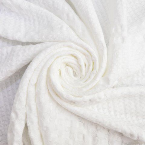 Тканина вафельна Піке Tencel IDEIA 240 см 240 г/м2, віскоза, натуральна, для рушників, халатів, пледів, молоко 04-20973*004 фото