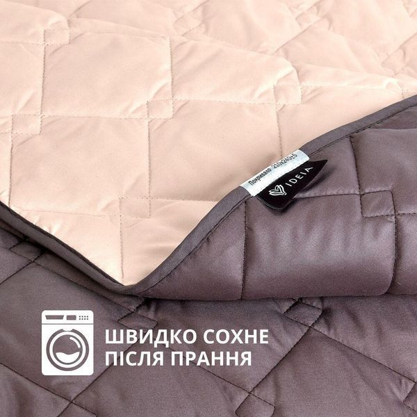 Покрывало стеганое двустороннее Стиль Cube TM IDEIA 210х240 см шоколад/бежевый 8-32405*002 фото