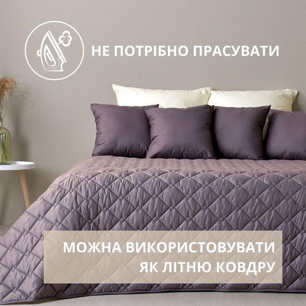 Покрывало стеганое двустороннее Стиль Cube TM IDEIA 210х240 см шоколад/бежевый 8-32405*002 фото
