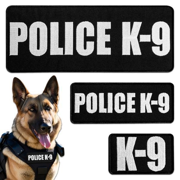 Набор шевронов 3 шт на липучке Police K-9, вышитые патчи нашивки 800029895 фото