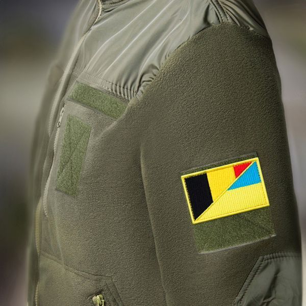 Набор шевронов 2 шт с липучкой Флаг Украины и Бельгии 5х8 см 800029928 фото
