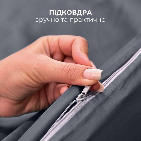 Комплект постельного белья IDEIA евро 200х220 сатин хлопок премиум с трикотажной простынью на резинке 8-36088*002 фото