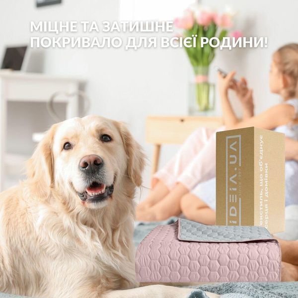 Покривало на ліжко Silhouette 220x240 IDEIA двостороннє, міцне стьобання тканини, антиалергенна волокона 8-35590*001 фото