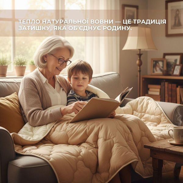 Одеяло шерстяное Woolly 200х220 см IDEIA 400 гр/м2 зимнее, теплое, натуральное, овечья шерсть 8-36219 фото