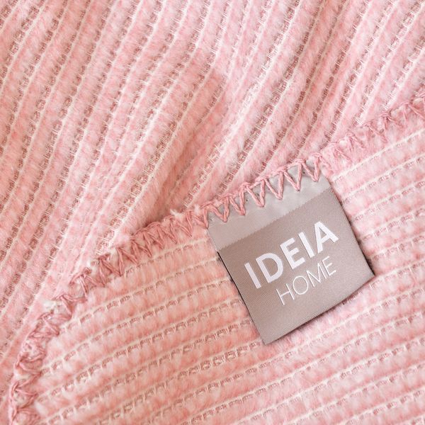 Плед покрывало хлопковое Adina TM IDEIA 200x220 см пудра 8-29915*002 фото