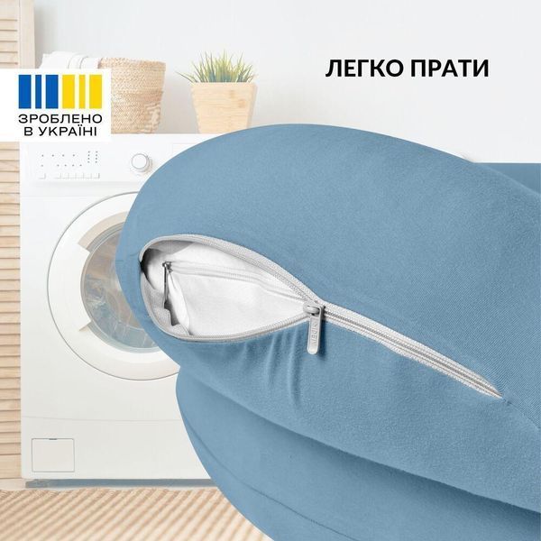 Подушка для годування диванчик 60х70х16 см бавовна антиалергенна, для зручності мами, з блискавкою м'ята 8-36177*001 фото