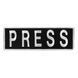 Шеврон нашивка на липучке для журналистов PRESS ПРЕССА, вышитый патч 8х25 см 800029419 фото 2