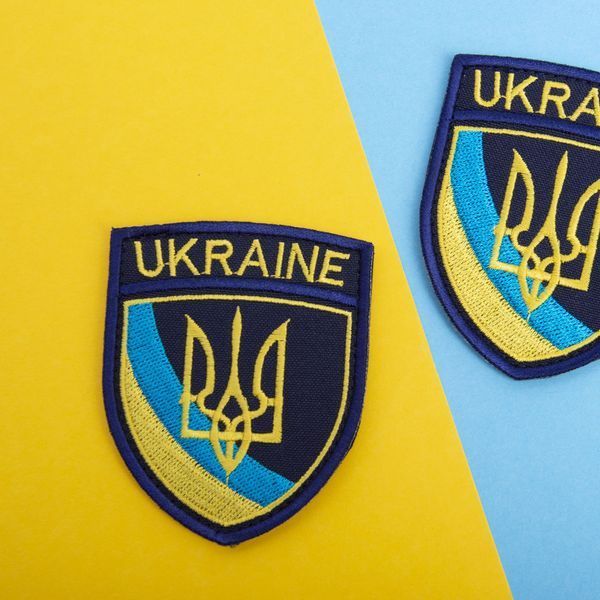 Шеврон нашивка на липучке Трезубец UKRAINE 6,5х8 см 800029693 фото