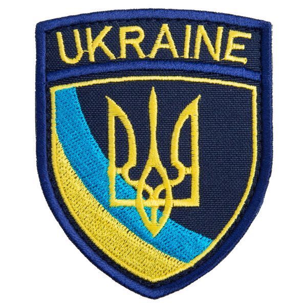 Шеврон нашивка на липучке Трезубец UKRAINE 6,5х8 см 800029693 фото