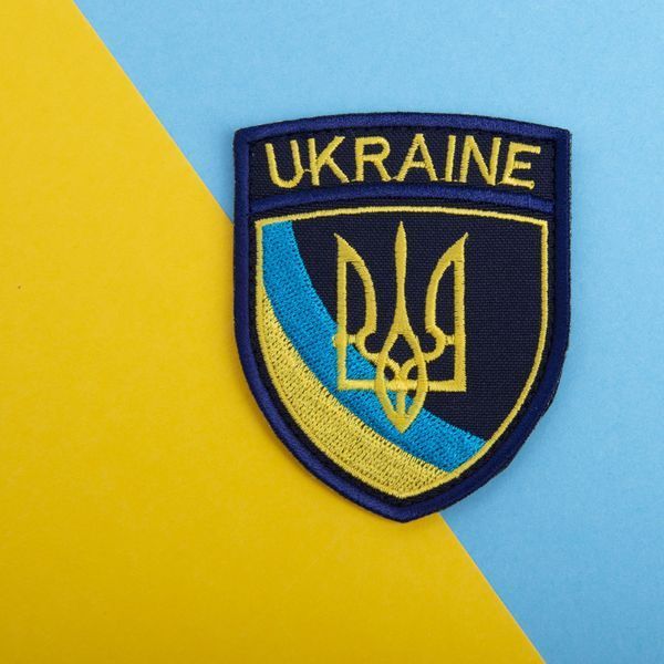Шеврон нашивка на липучке Трезубец UKRAINE 6,5х8 см 800029693 фото