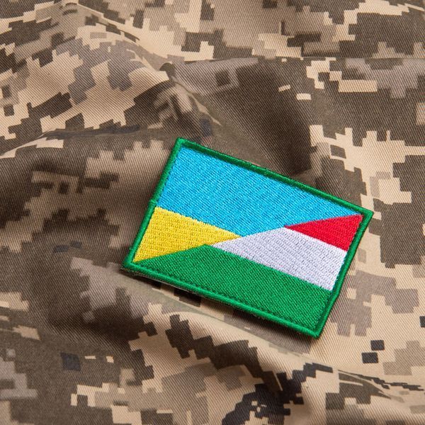 Шеврон нашивка на липучке флаг Украина и Венгрия 5,4х7,7 см 800029594 фото