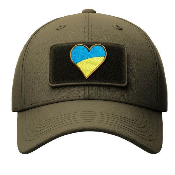 Шеврон 2 шт нашивка на липучке Флаг Украины Сердце, вышитый патч 6х6,5 см 800029424 фото