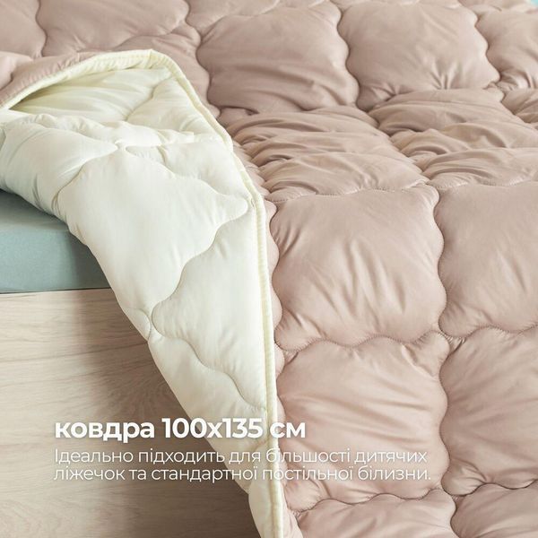 Ковдра дитяча 100х135 см Woolly PAPAELLA вовняна зимова в ліжечко для дітей, вовна, тепла беж 8-35728*002 фото