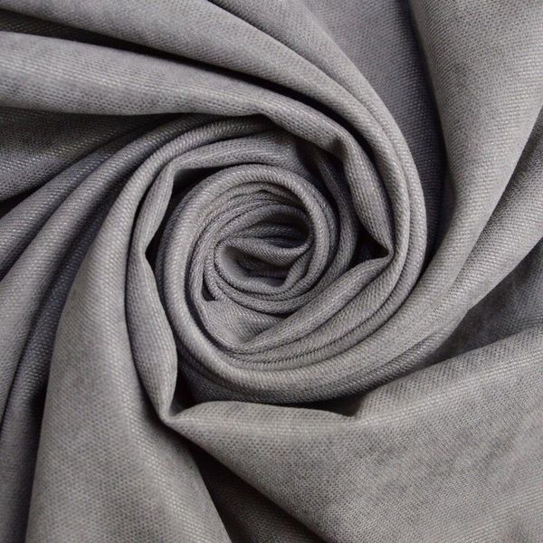 Тканина портьєрна Soft Velvet Lux IDEIA 290 см, 250 г/м2 шторна, для штор, штори, портьєри, вельвет V-9044 сірий KLC1403*041 фото