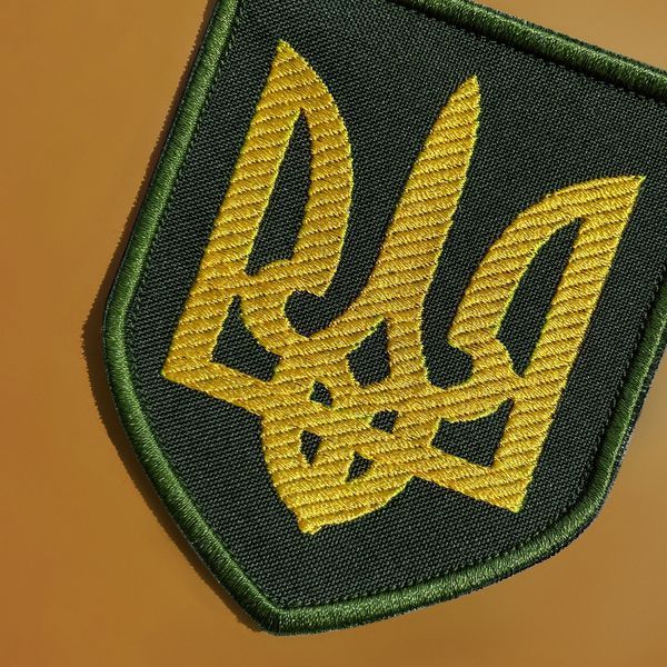Шеврон нашивка на липучке Герб Украины 8х10 см 800029426 фото