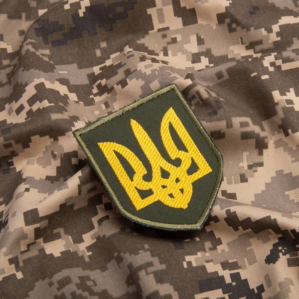 Шеврон нашивка на липучке Герб Украины 8х10 см 800029426 фото