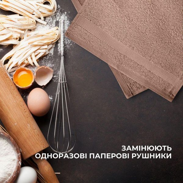 Набор полотенец 6 шт 30х30 см махровые пл 550 нутаральный хлопок, салфетка, полотенце беж 8-35874*002 фото