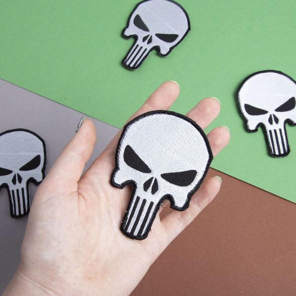 Шеврон нашивка на липучке Череп Каратель Punisher 6,5х9 см 800029624 фото