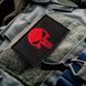 Набор шевронов 2шт с липучкой PUNISHER Череп красный, вышитый патч 5х8 см 800029806 фото 2