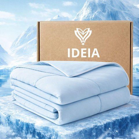 Ковдра літня охолоджувальна євро 200х220 см IDEIA для спекотних ночей та нічної пітливості, м'яка, легка, трикотажна 8-36285 фото