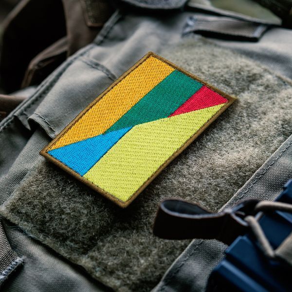 Шеврон на липучці прапор Україна та Литва 5х8 см 800029538 фото