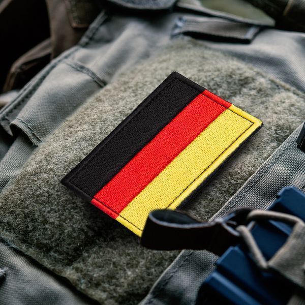 Шеврон 2 шт, нашивка на липучке Флаг Германии ФРГ, вышитый патч 5х8 см 800029794 фото