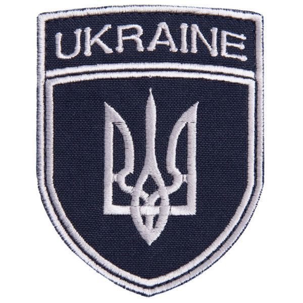 Шеврон нашивка на липучке Укрзалізниця Україна 7х9 см борт срібло 800029662*002 фото