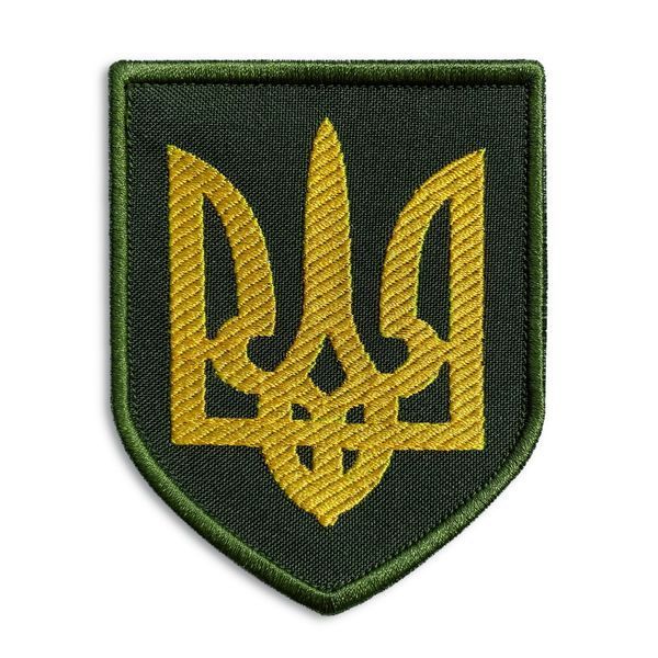 Набір шевронів 2 шт з липучкою Герб хакі 8х10 см і Прапор хакі 5х10 см 800029774 фото