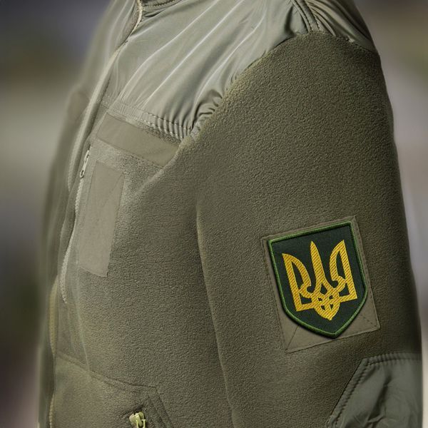 Набір шевронів 2 шт з липучкою Герб хакі 8х10 см і Прапор хакі 5х10 см 800029774 фото