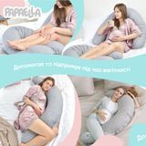 Подушка для беременных и кормления 30х190 см PAPAELLA гипоаллергенная, наволочка из хлопка на молнии горошок 8-31484*001 фото