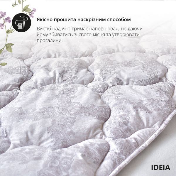Ковдра Afrodita 155х210 см всесезонна 370 гр/м2 IDEIA штучний пух, супер м'яка, антиалергенна принт 8-33729*001 фото